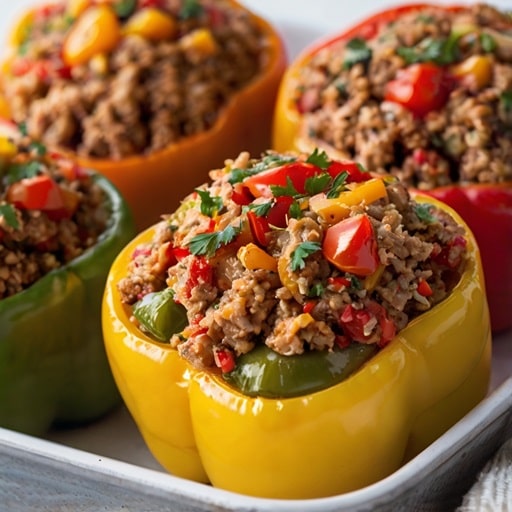 Easy Ground Turkey Stuffed Peppers for a Healthy Dinner